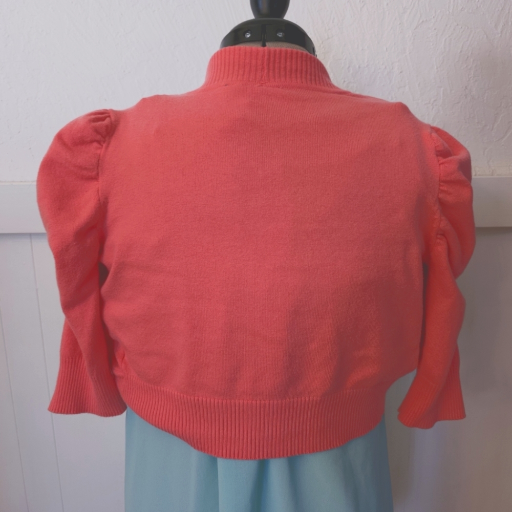 Salmon Cropped Cardigan/Bolero